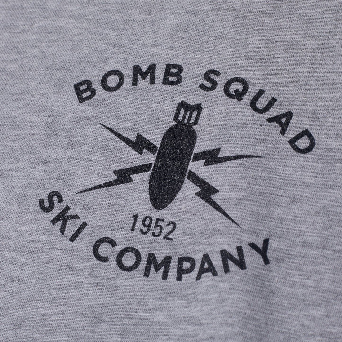 Short Sleeve Logo T-Shirt | Athletic Heather with "Bomb Squad Ski Company" Black Logo