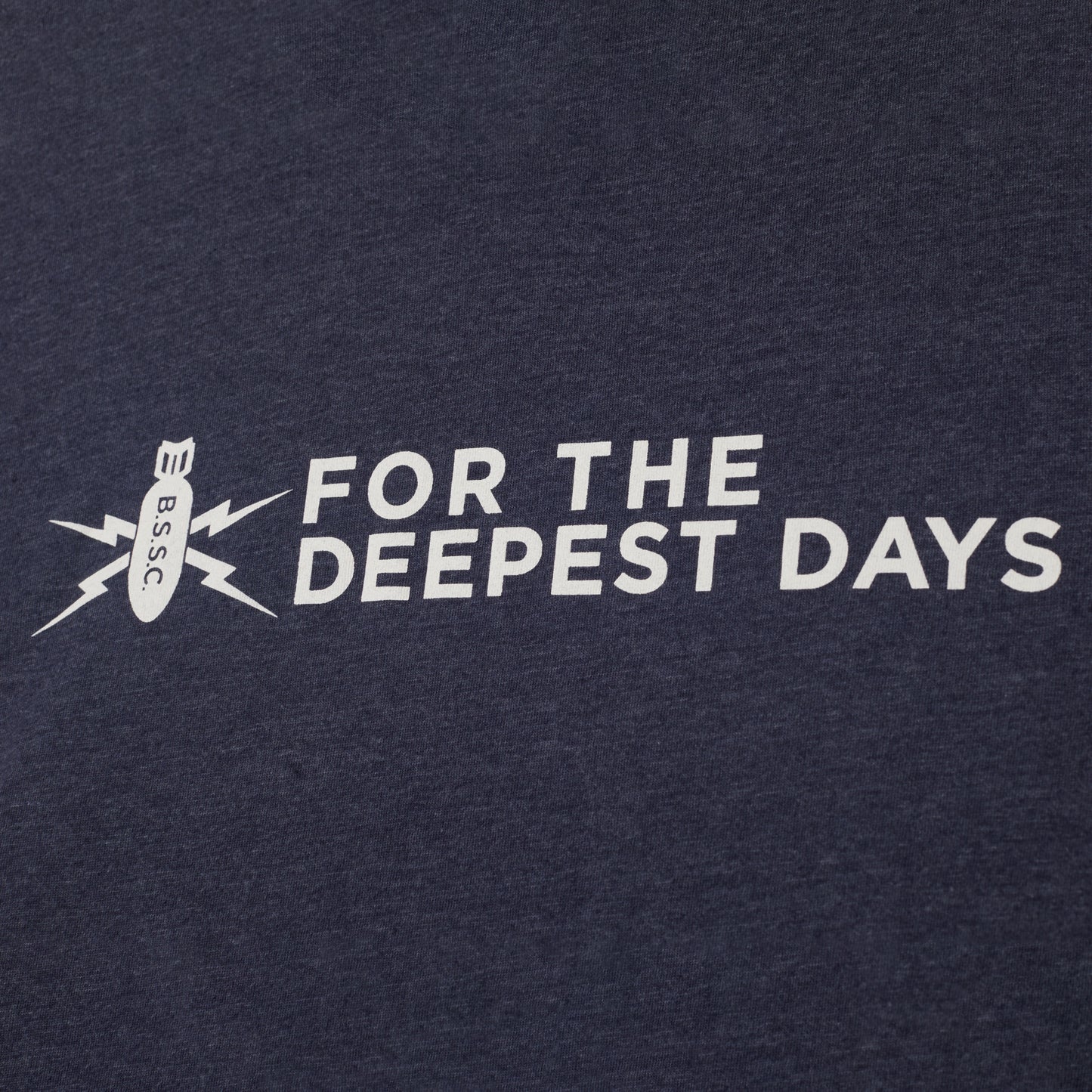 Short Sleeve Logo T-Shirt | Heather Midnight Navy "For The Deepest Days"