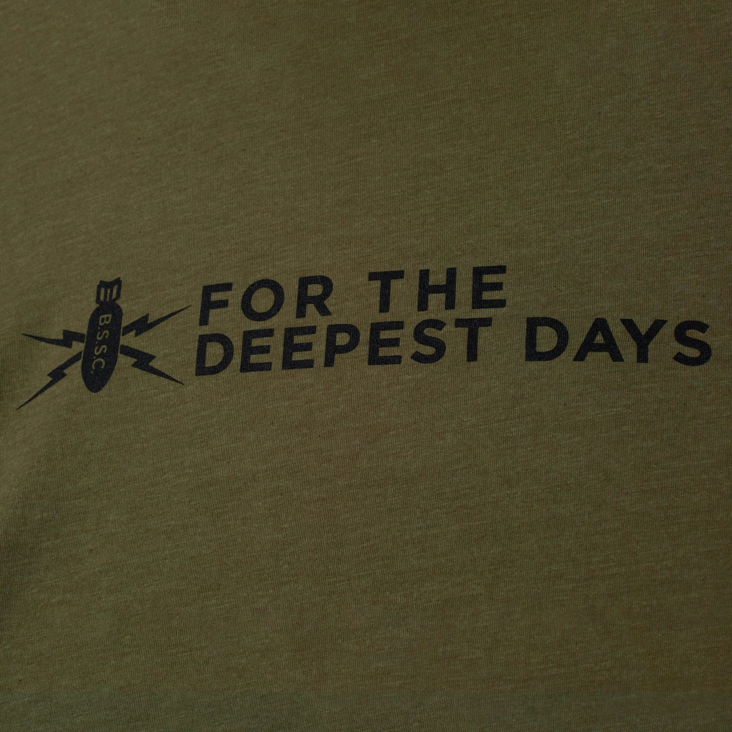 Short Sleeve Logo T-Shirt | Heather Olive "For The Deepest Days"